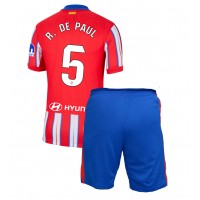 Camiseta Atletico Madrid Rodrigo De Paul #5 Primera Equipación Replica 2024-25 para niños mangas cortas (+ Pantalones cortos)